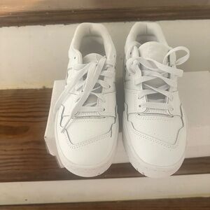 All white new balance